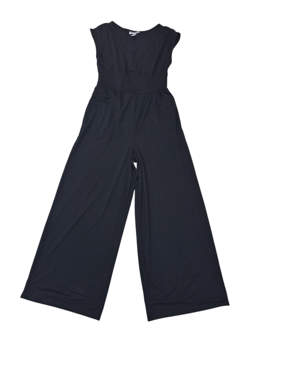 just be Black Wide-Leg Cap-Sleeve Jumpsuit